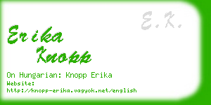 erika knopp business card